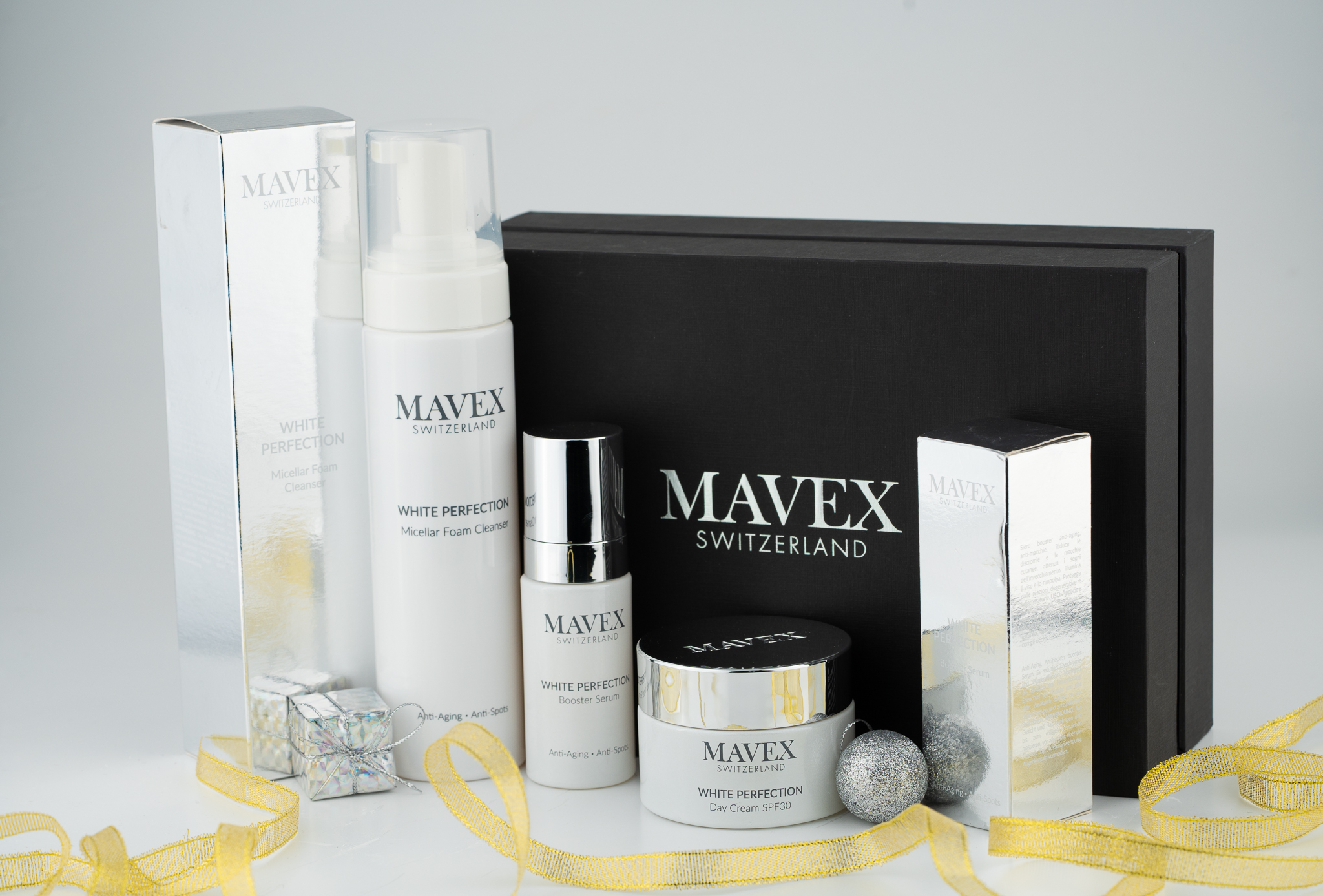 Bộ sản phẩm dưỡng trắng sáng, giảm lão hóa cao cấp Mavex White Perfection
